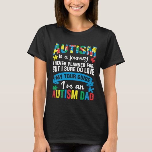 Autism Journey Tour Guide Mom Support Autistic Awa Tシャツ (正面)