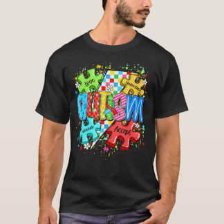 Autism Love Understand Accept Advocate Awareness Tシャツ