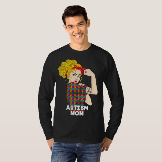 Autism Mom Autism Awareness Kindness Support Autis Tシャツ (正面フル)