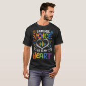 Autism Mom I Am His Voice He Is My Heart Puzzle Tシャツ (正面フル)