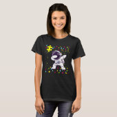 Autism Mom Teacher Youth Dabbing Astronaut Autism  Tシャツ (正面フル)