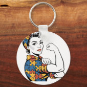 Autism Mom Unbreakable Autism Awarenes キーホルダー (正面)