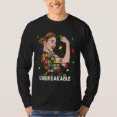Autism Mom Unbreakable  Puzzle Autism Awareness Mo Tシャツ (正面)