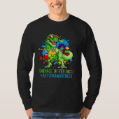Autism Month Dinosaurs Autism Rex Kids Cute Puzzle Tシャツ (正面)