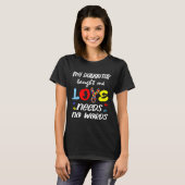 Autism My Daughter Taught Me Love Needs No Words D Tシャツ (正面フル)