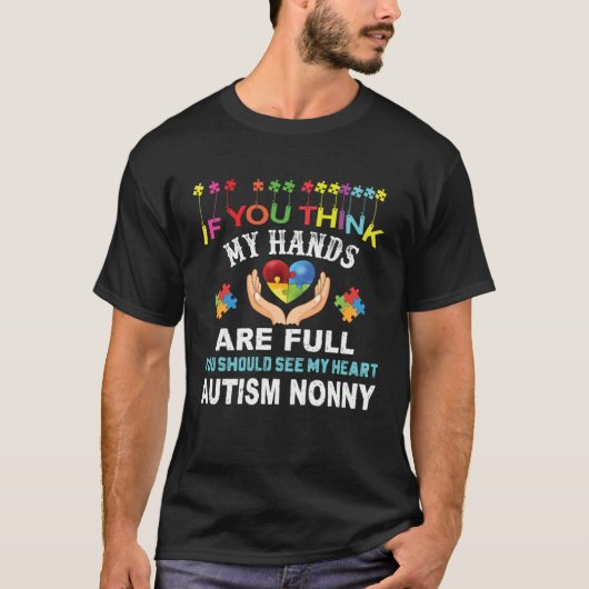Autism Nonny Autism Awareness Puzzle Piece Kindne Tシャツ (正面)