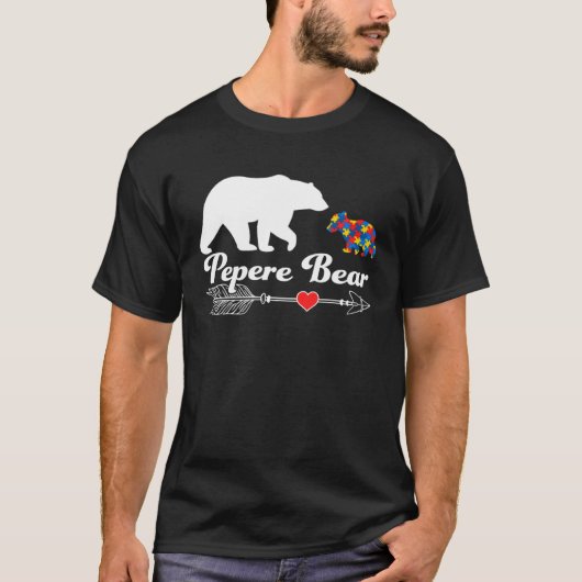 Autism Pepere Bear Puzzle Autism Awareness Autisti Tシャツ (正面)