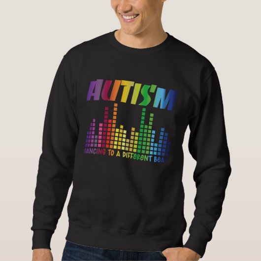 Autism Puzzle Autism Awareness Dancing To A Differ スウェットシャツ (正面)