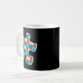 Autism Puzzle Piece Autism Awareness Autistic Boys コーヒーマグカップ (正面左)