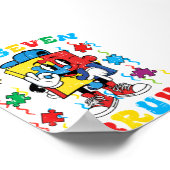 Autism Puzzle Six Seven 67 Bru ポスター (角)