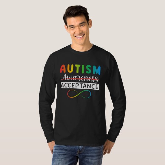 Autism Red Instead Acceptance Not Awareness Autism Tシャツ (正面フル)