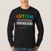 Autism Red Instead Acceptance Not Awareness Autism Tシャツ (正面)