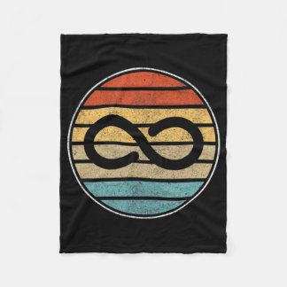 Autism Rights Retro Vintage Infinity – Autism Awar フリースブランケット