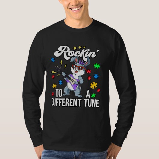 Autism Rockin To A Different Tune Tシャツ (正面)