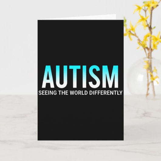 Autism Seeing The World Differently Awareness  カード (黄色い花)