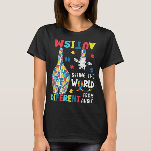 Autism Seeing The World From A Different Angle Aut Tシャツ (正面)