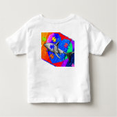 Autism Shark 3T WHITE トドラーTシャツ (裏面)
