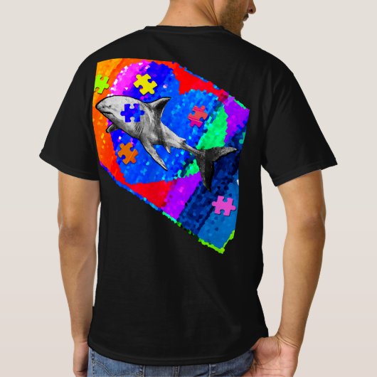Autism Shark MEN Tシャツ (裏面)