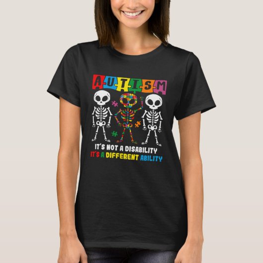 Autism Skull Dance  Autism Awareness For Mom Dad K Tシャツ (正面)