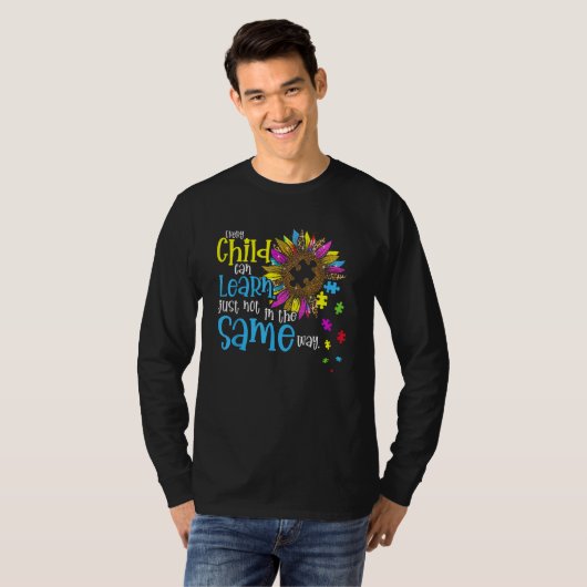 Autism Special Education Every Child Can Learn Sun Tシャツ (正面フル)