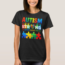 Autism Strong Love Support Educate Advocate Puzzle Tシャツ