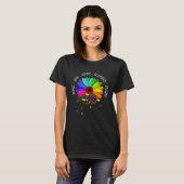 Autism Sunflower Respect Love Support Autism Aware Tシャツ (正面フル)