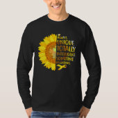 Autism Sunflower Unique Totally Intelligent Myster Tシャツ (正面)