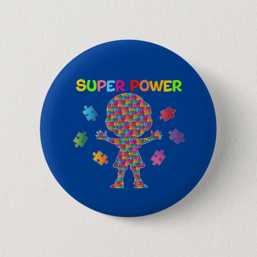 Autism, Super Power 缶バッジ (正面)