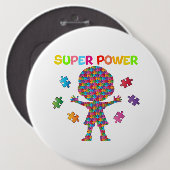 Autism, Super Power 缶バッジ (正面&裏面)
