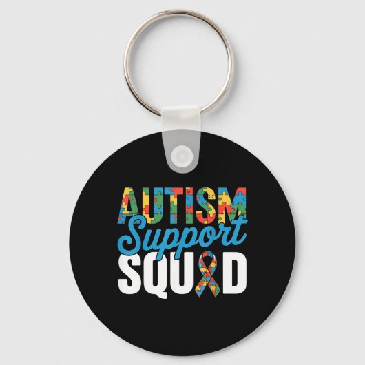 Autism Support Squad for Autism Awareness Autism キーホルダー (正面)
