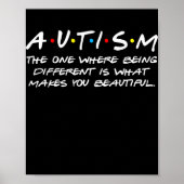 Autism The One Where Being Different Puzzle ポスター (正面)