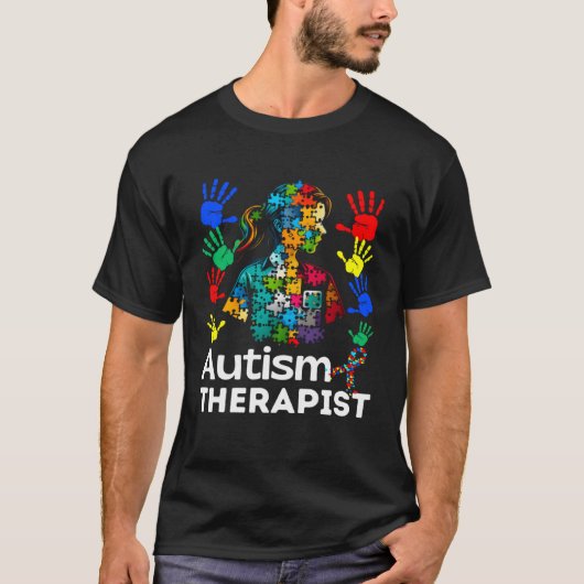 Autism Therapist Navigating Autism Autism Counseli Tシャツ (正面)