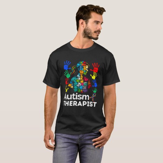 Autism Therapist Navigating Autism Autism Counseli Tシャツ (正面フル)