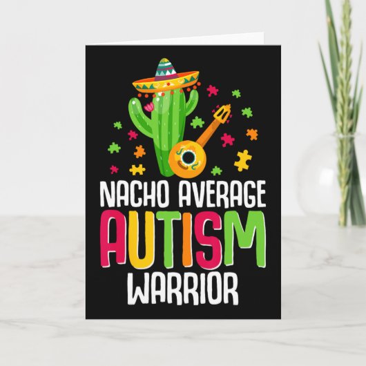 .autism Warrior Awareness Autistic Support Nacho A カード (正面)