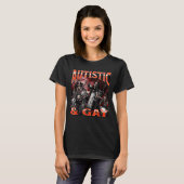 Autistic And Gay Funny Hard Skeleton Meme Bootleg  Tシャツ (正面フル)
