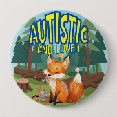 Autistic and Loved Autistic Pin badge 缶バッジ (正面)