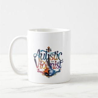 Autistic and violinist コーヒーマグカップ