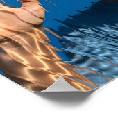 Autistic asian child boy with blue noise cancellin ポスター (角)