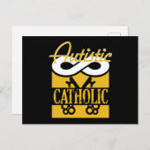 Autistic Catholic God Religion Prayer Autism Gift ポストカード (正面/裏面)