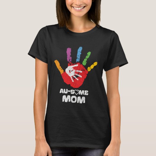 Autistic Son Daughter Awesome Mom Autism Awareness Tシャツ (正面)