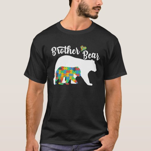 Autistic Support Autism Awareness Brother Bear Fat Tシャツ (正面)