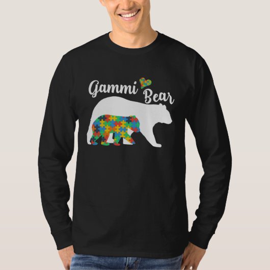 Autistic Support Autism Awareness Gammi Bear Mothe Tシャツ (正面)