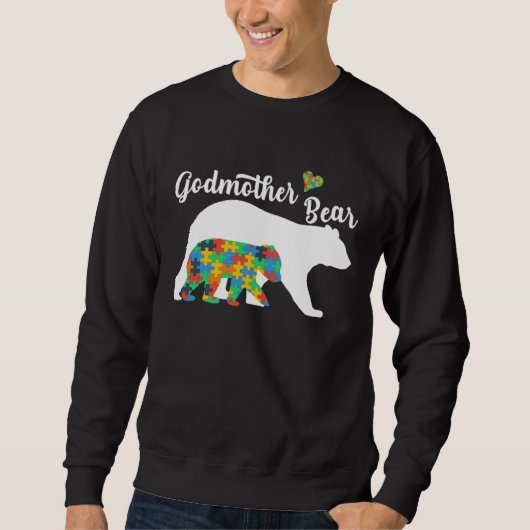 Autistic Support Autism Awareness Godmother Bear M スウェットシャツ (正面)