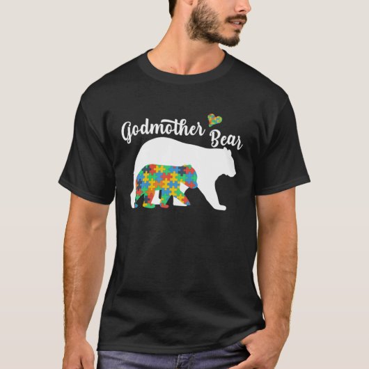 Autistic Support Autism Awareness Godmother Bear M Tシャツ (正面)