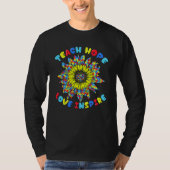 Autistic Support Teacher Sunflower For Autism Awar Tシャツ (正面)