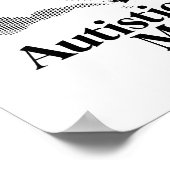 Autistic Voices Matter | B&W Text Scream Design ポスター (角)