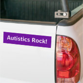 Autisticsの石! バンパーステッカー (トラック上)