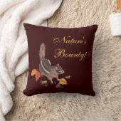Autmn Chipmunk～nature's bounty pillow クッション (ブランケット)