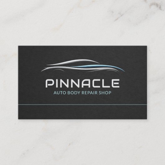 Auto Body Repair Shop QR Code Professional 名刺 (正面)