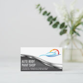 Auto Body Shop | Car Service Logo 名刺 (スタンド正面)